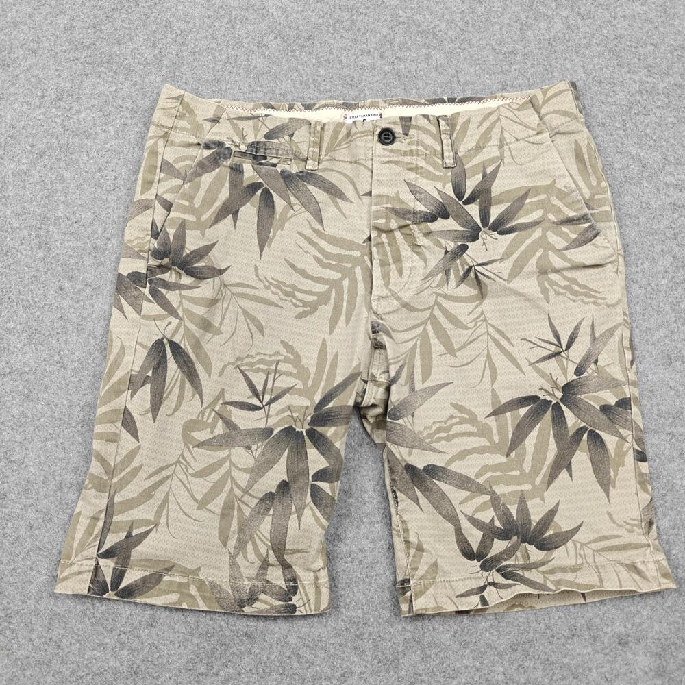 Jack & Jones Chino Shorts Mens 35 Beige Cotton Spandex Tropical 10" Inseam